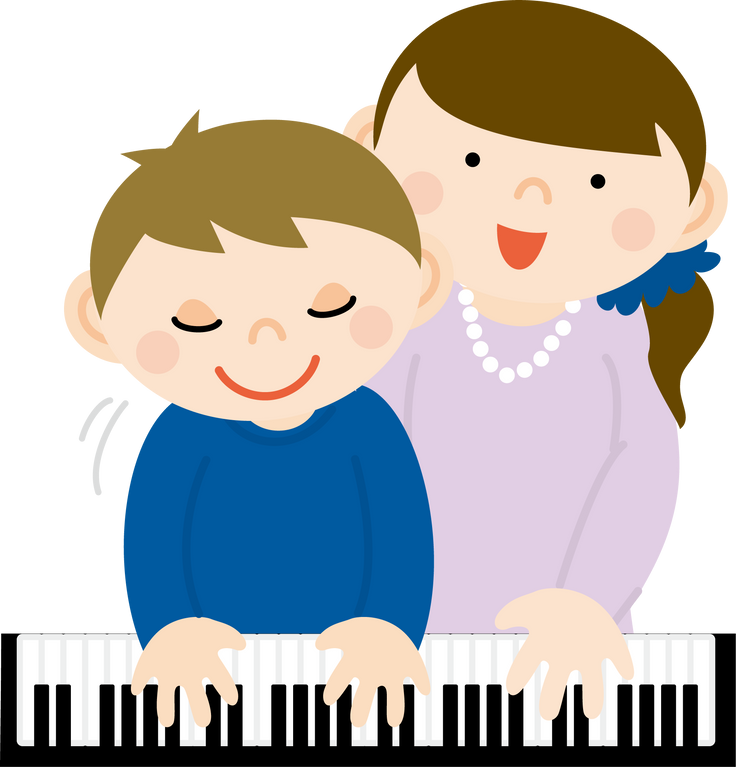 PIANO INSTRUCTOR TEACHER AND STUDENT